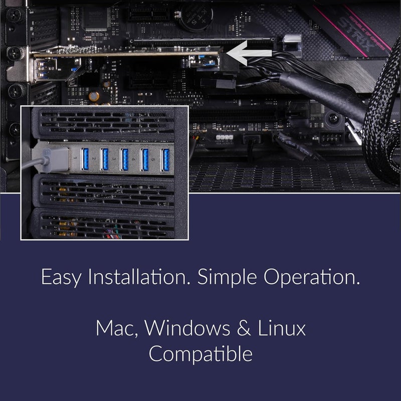 Sonnet Allegro 7-Port USB 3.2 Gen 1 Type A PCIe Card - Image 4